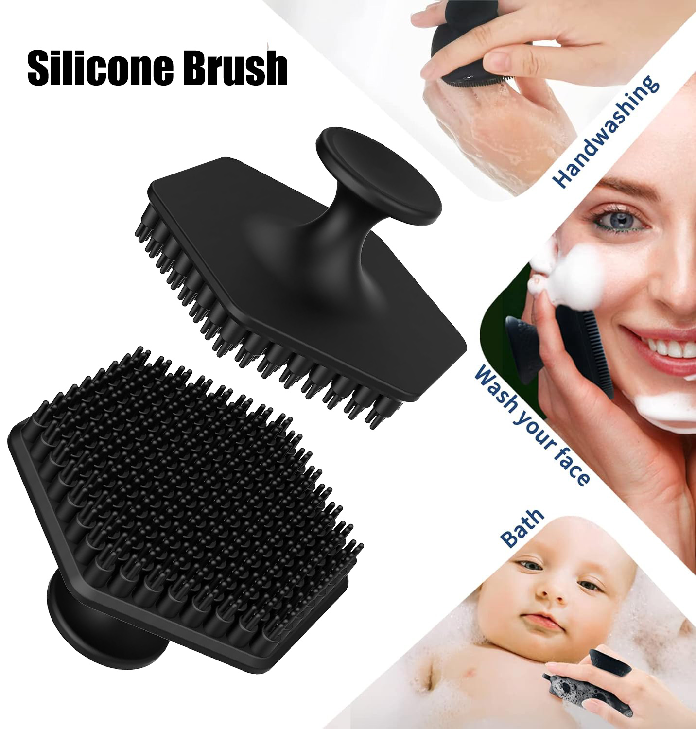 Silicone Face Scrubber Electric - فرشاة تنظيف الوجه من السيليكون للرجال،