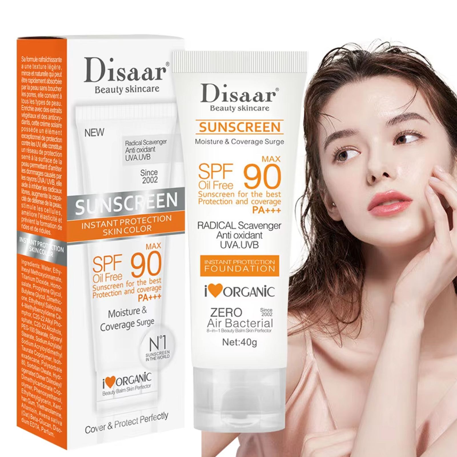 Spf 50 Waterproof Sunscreen - الوجه الجسم واقية من الشمس مقاوم