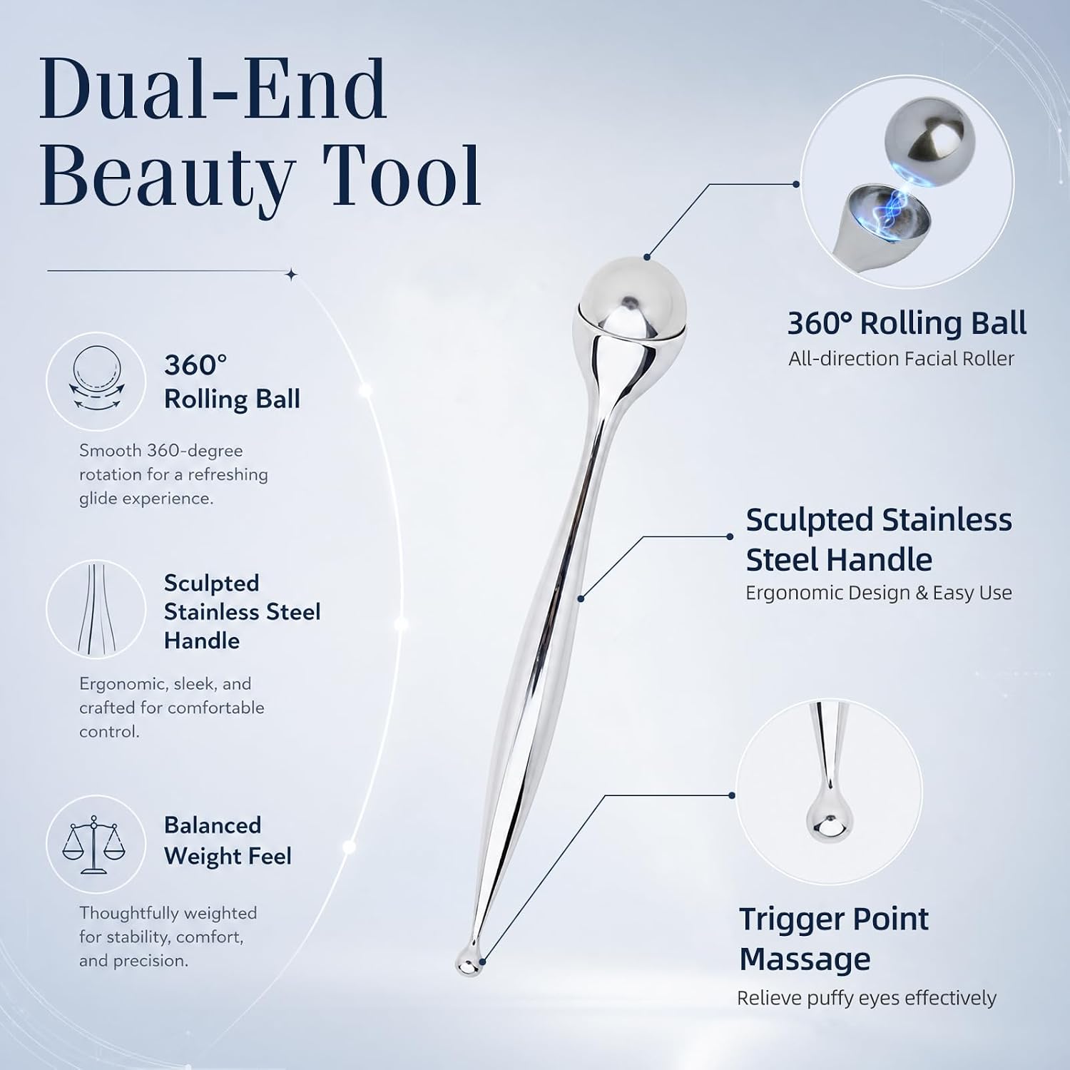 أداة تدليك الوجه المعدنية، أدا - مراجعة Face Ice Roller Puffiness وسعره