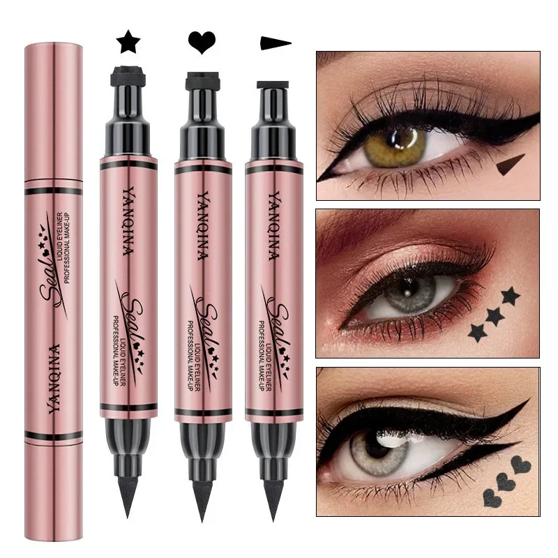 قلم تحديد العيون بختم مزدوج ال - مراجعة Waterproof Liquid Eyeliner Pen وسعره