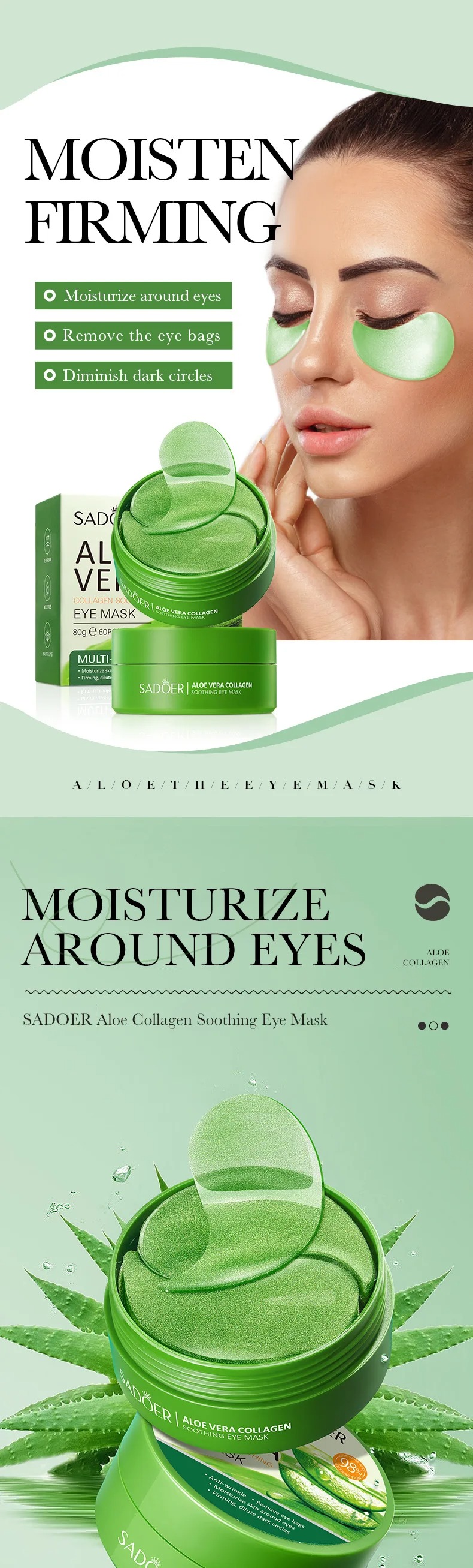 60 قطعة قناع عين الكولاجين الأ - مراجعة Collagen Under Eye Patches وسعره
