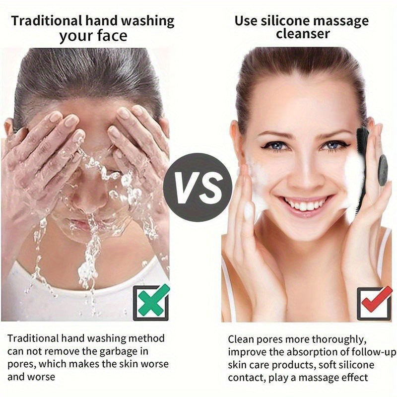 فرشاة استحمام سيليكون للتقشير، - مراجعة Silicone Face Scrubber Electric وسعره