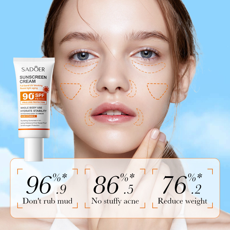 كريم Sadoer الواقي من الشمس مع - مراجعة Spf 50 Waterproof Sunscreen وسعره