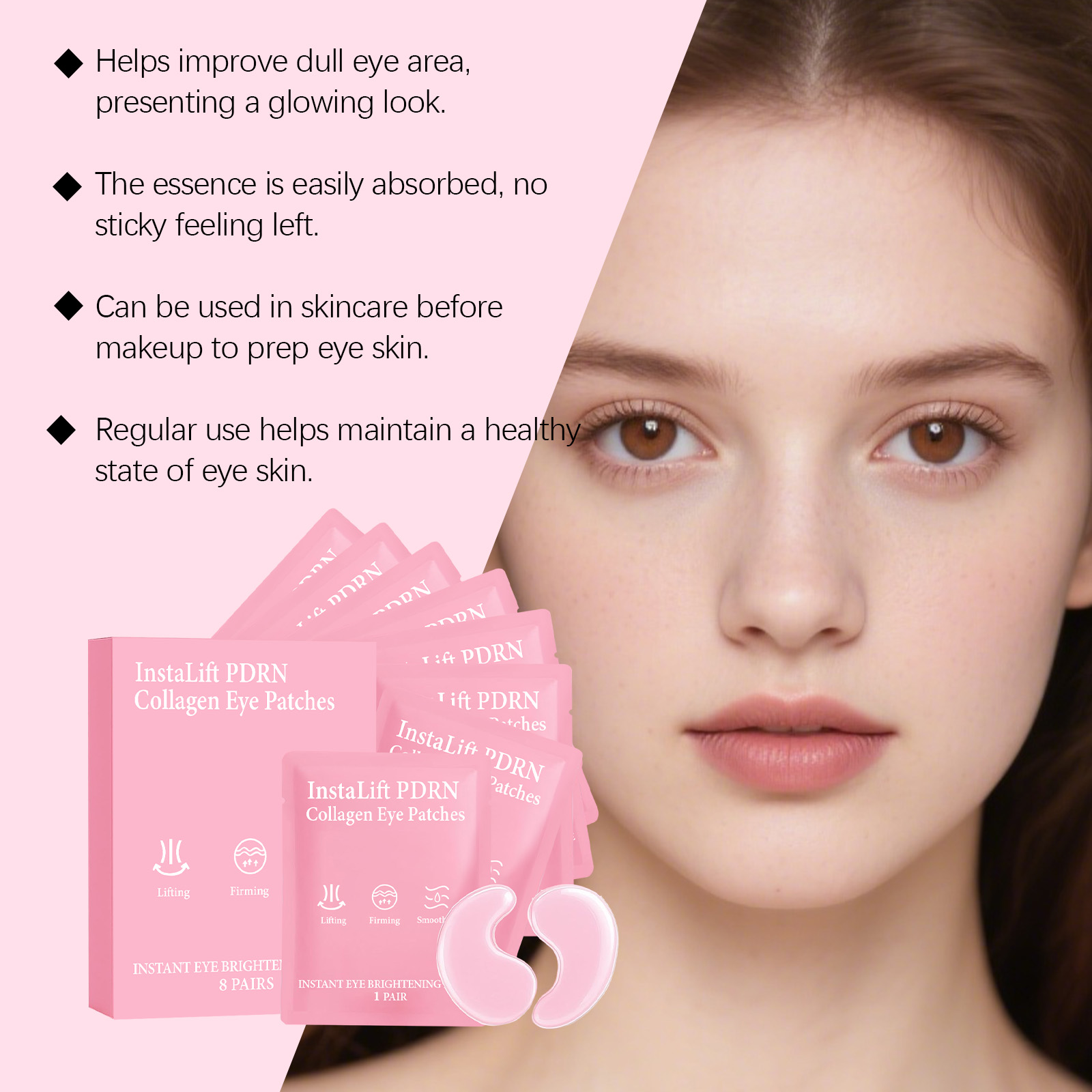 Instalift PDRN الكولاجين لصقات - مراجعة Collagen Under Eye Patches وسعره
