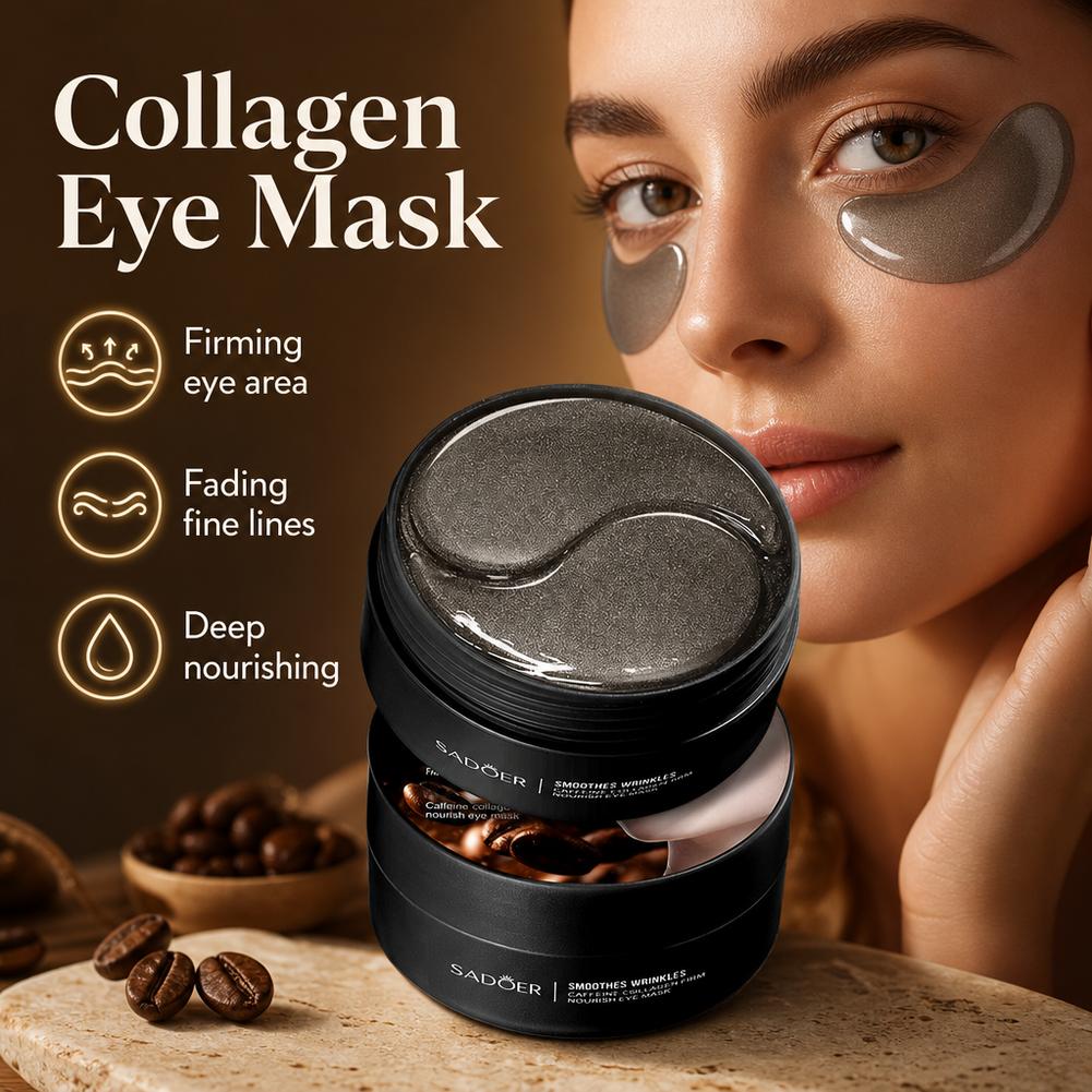 قناع عين بالكافيين والكولاجين  - مراجعة Collagen Under Eye Patches وسعره